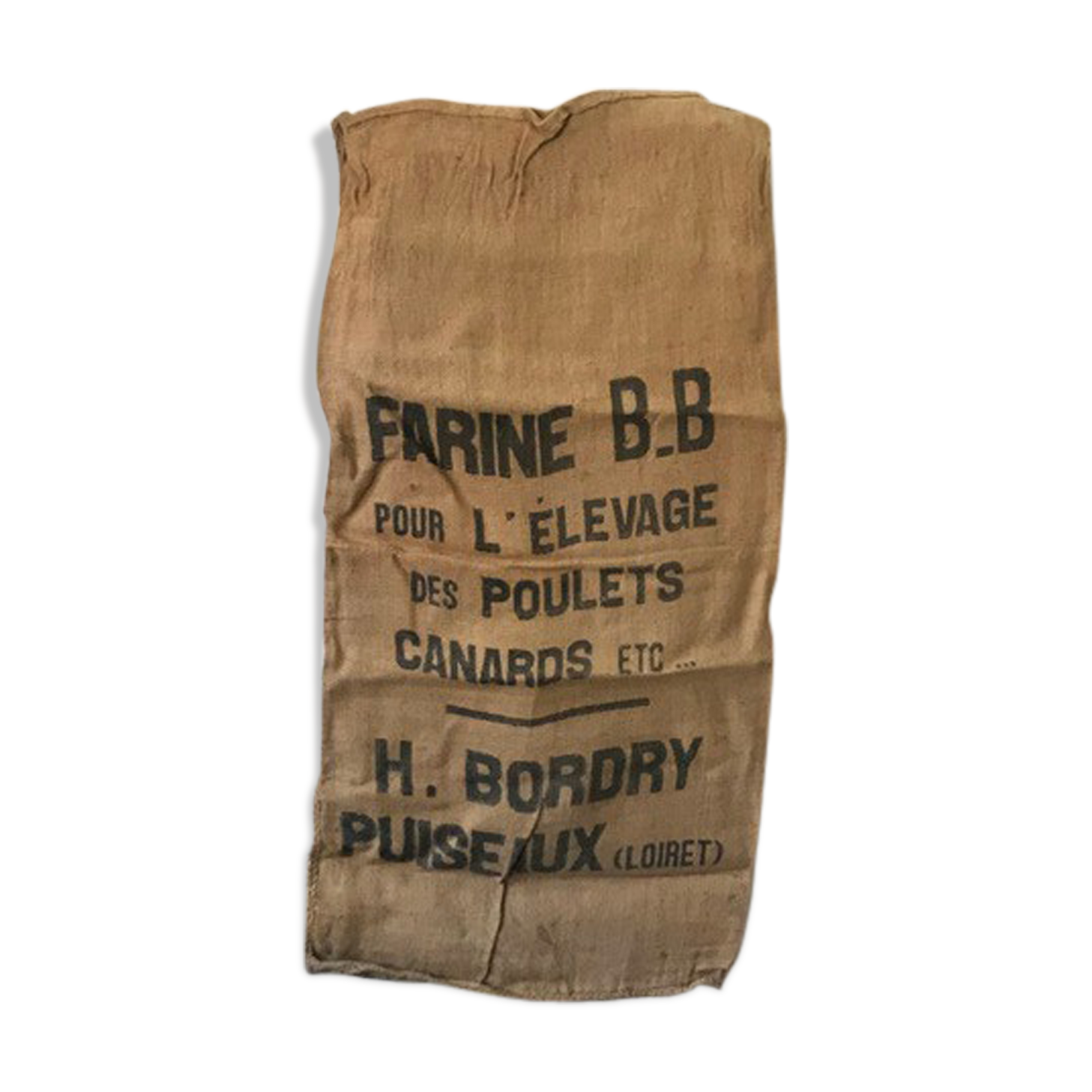 Authentic and old burlap bag 3 FARINE B.B