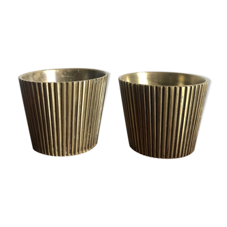 Scandinavian brass vases set, 1950s