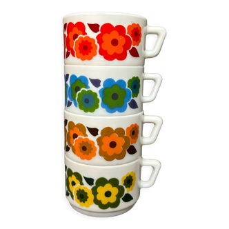 Coffee cup arcopal lotus vintage retro pops