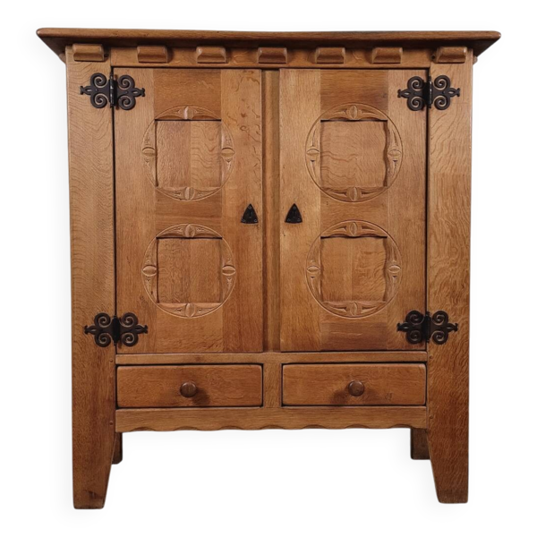 Buffet haut chêne massif vintage design