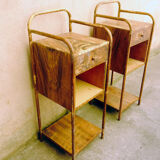 Vintage metal bedside table