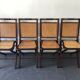 Following 4 folding chairs in mahogany and canned, 60 years.