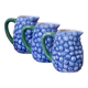 Trio de carafes vintage en barbotine myrtilles