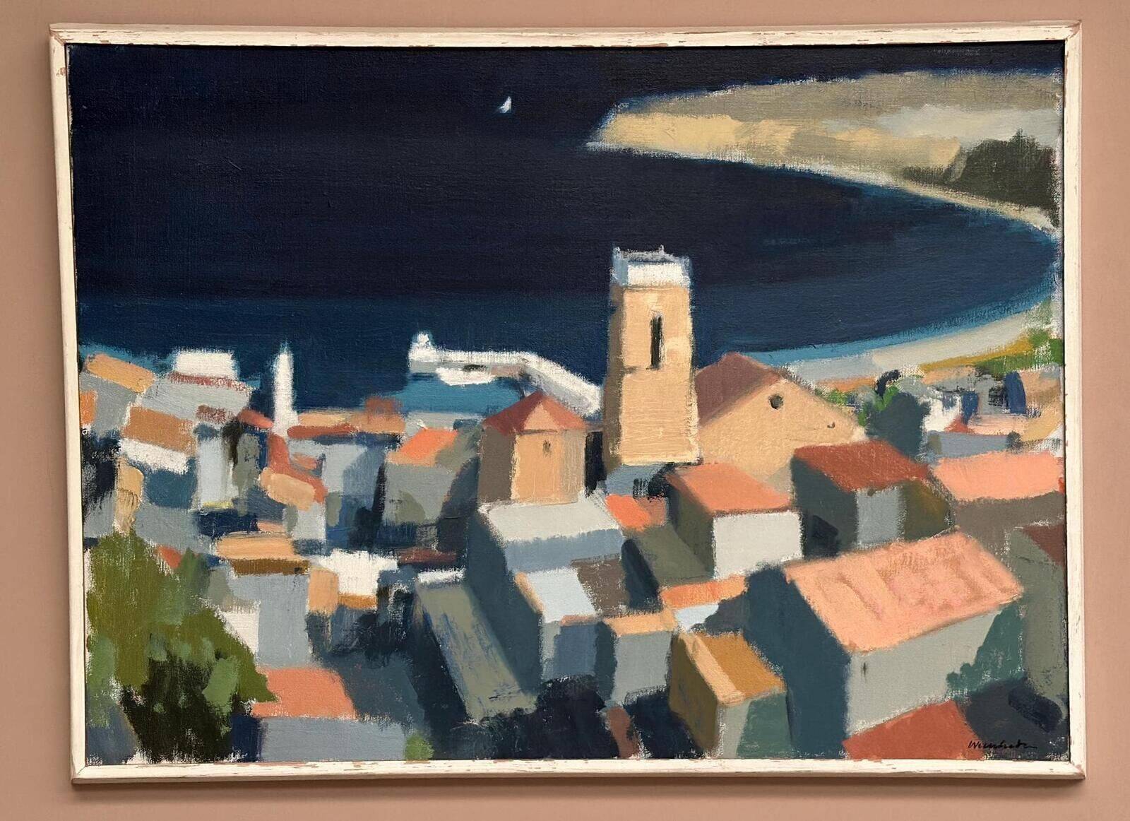 Original Swedish Oil On Canvas – Peñíscola, Spain – Stig Wernheden