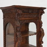 Baroque Style Display Case in Oak, Belgium, 1950s