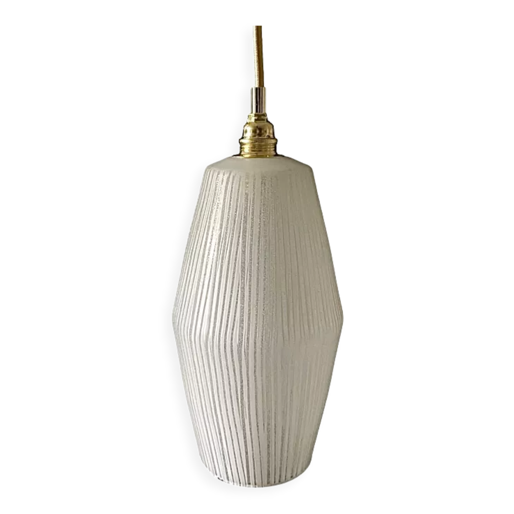 New electrified white Scandinavian pendant lamp