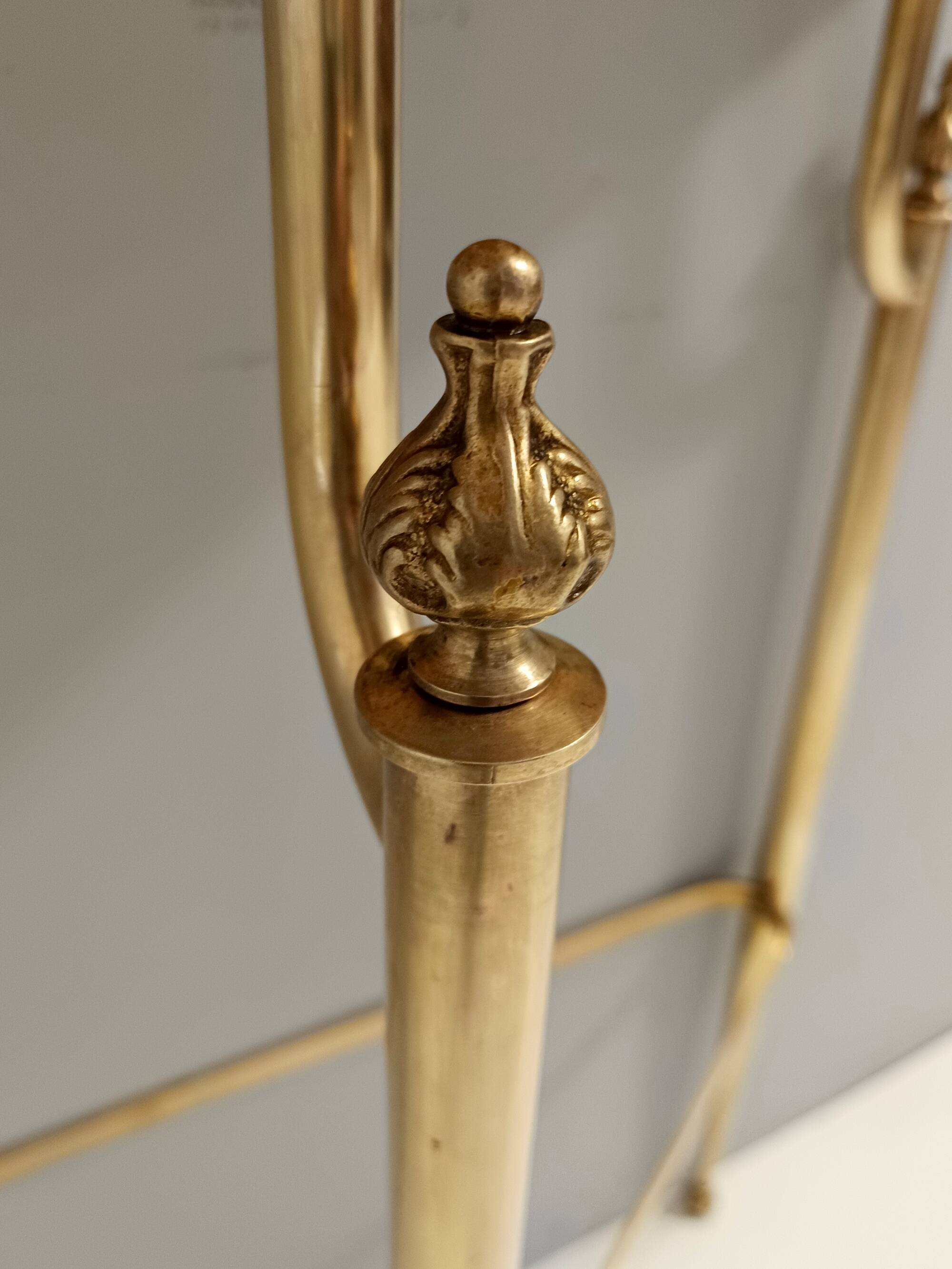 Brass and Portuguese Pink Marble Console Table,  Italy