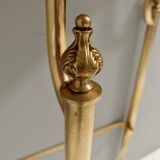 Console en laiton et marbre rose portugais, Italie