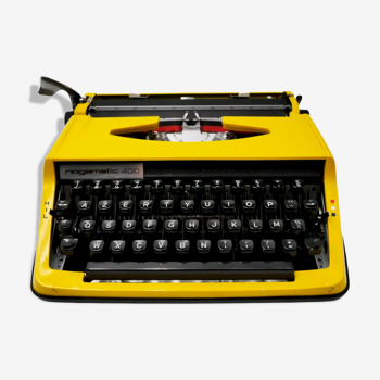 Nogamatic 400 yellow vintage typewriter revised new ribbon