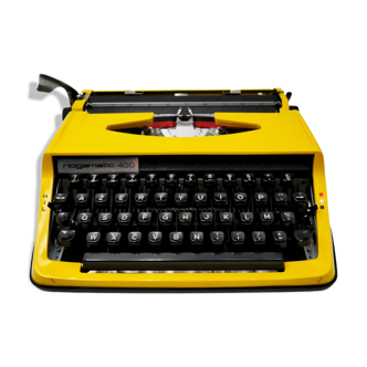 Nogamatic 400 yellow vintage typewriter revised new ribbon