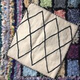 Housse de coussin berbère en laine style Beni Ouarain