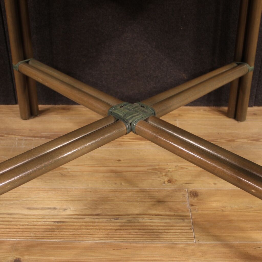 Italian design table in exotic wood from the 80s