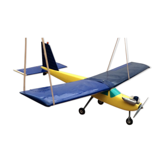 Model airplane circa 1980 years with gasoline engine in plastic dimension H-25cm- L-105- Pr-170
