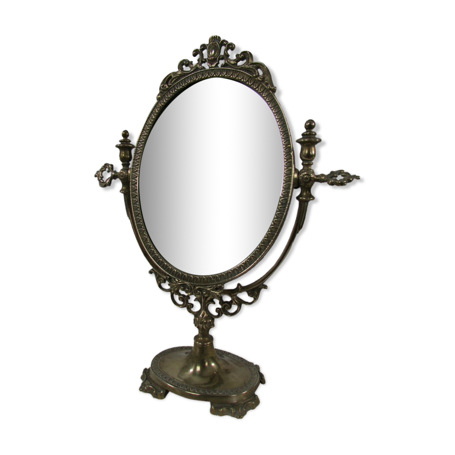 Table psyche, bronze tilting mirror