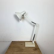 Vintage White Italian Architect Table Lamp, 1970s