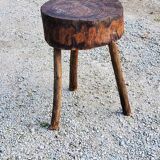 Brutalist tripod billot stool