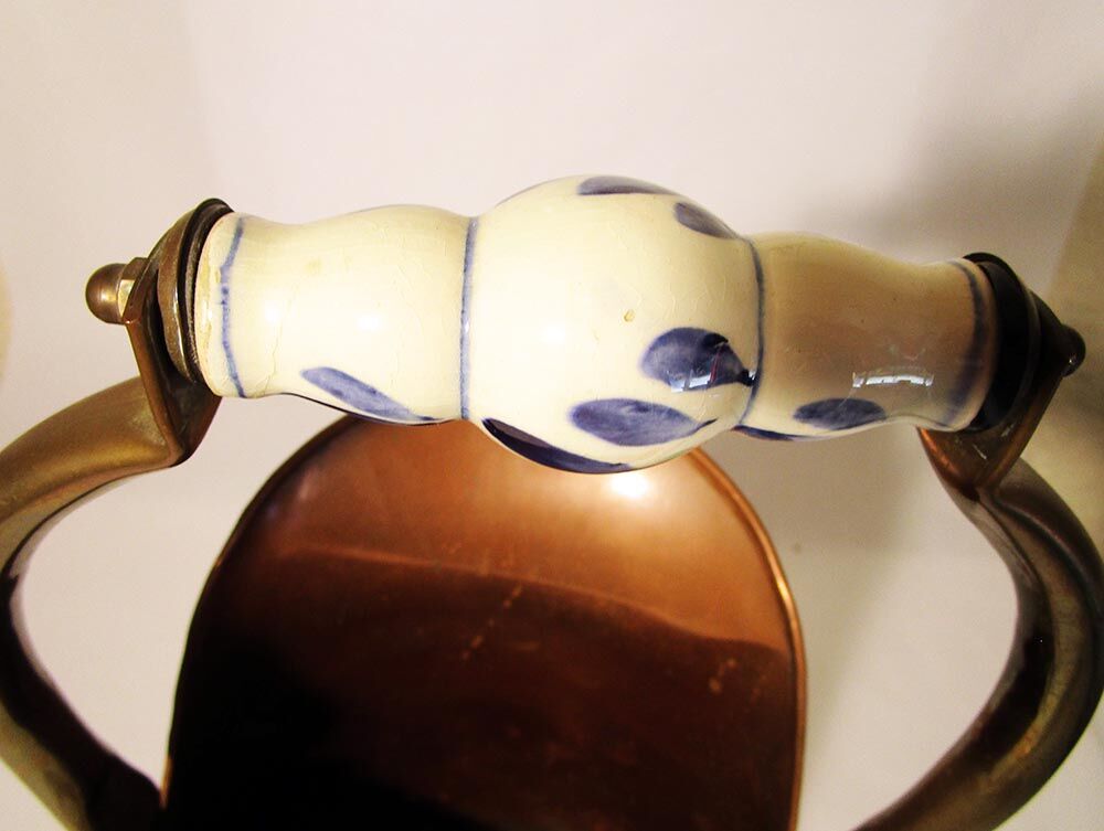 Copper and brass coal bucket