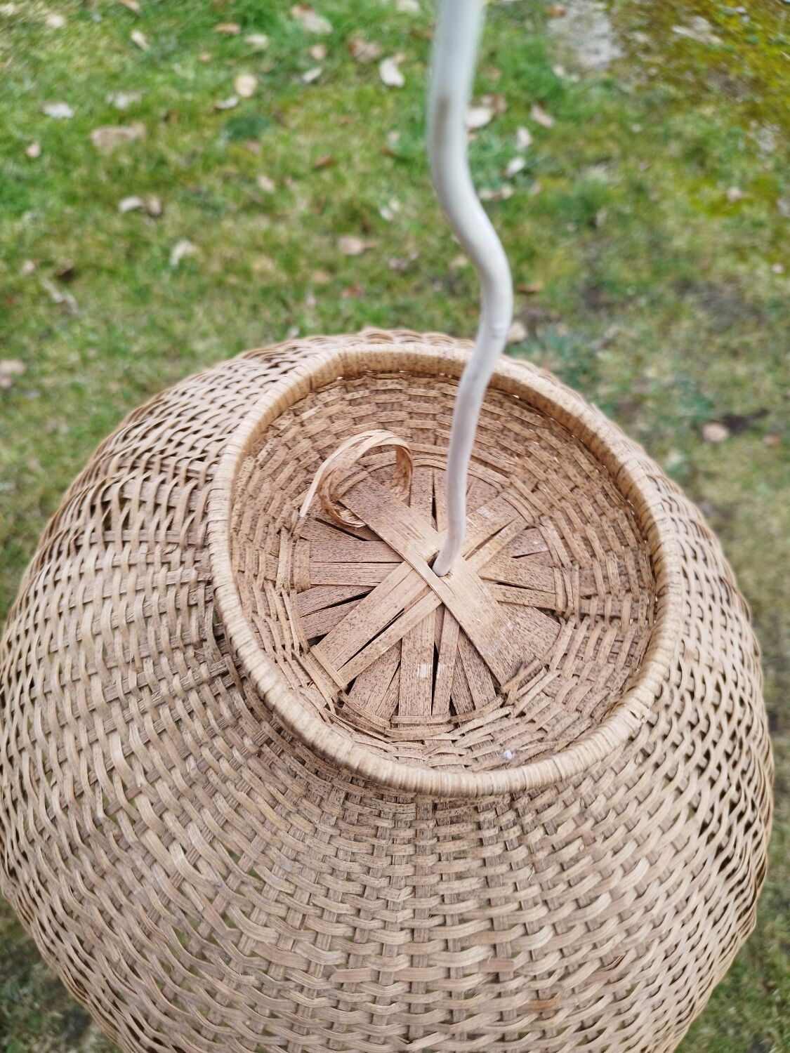 Suspension lampshade rattan straw