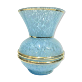Blown and gilded spotted glass vase circa 1950