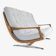 Scandinavian sofa in grey fabric and wood, 1960s