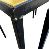 Set of 3 vintage nesting tables and checkered tables