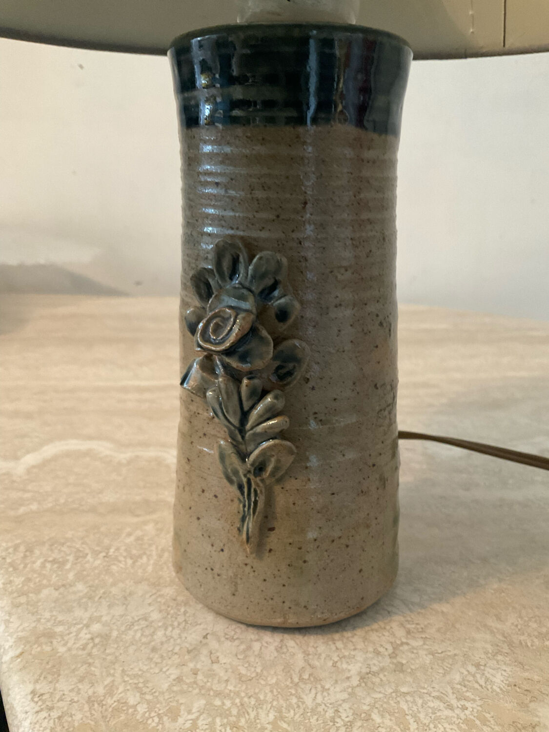 Vintage stoneware lamp from the 60s-70s