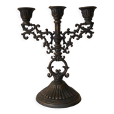 3-spoke chandelier in aged brass