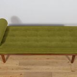 Modèle GE-19 de méridienne en teck, conçu par Hans J. Wegner pour Getama, Danemark, années 1950