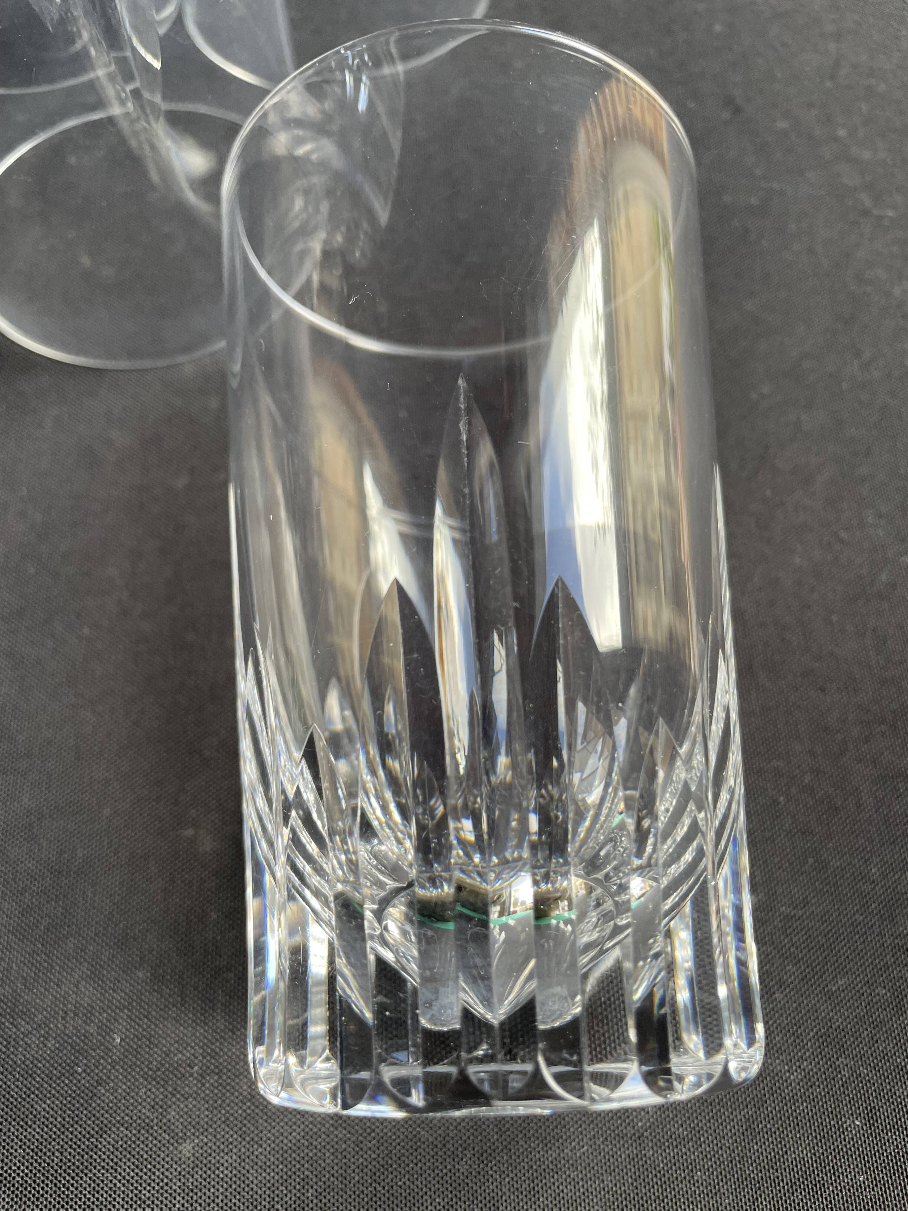 6 Baccarat water cups Spear service