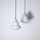 Opaline Glass Ceiling Lamps, Denmark, 1940-50s