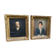 Pair of oil on canvas portraits signed Béchard