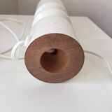 Vintage bowling lamp, turned wood, 1960s