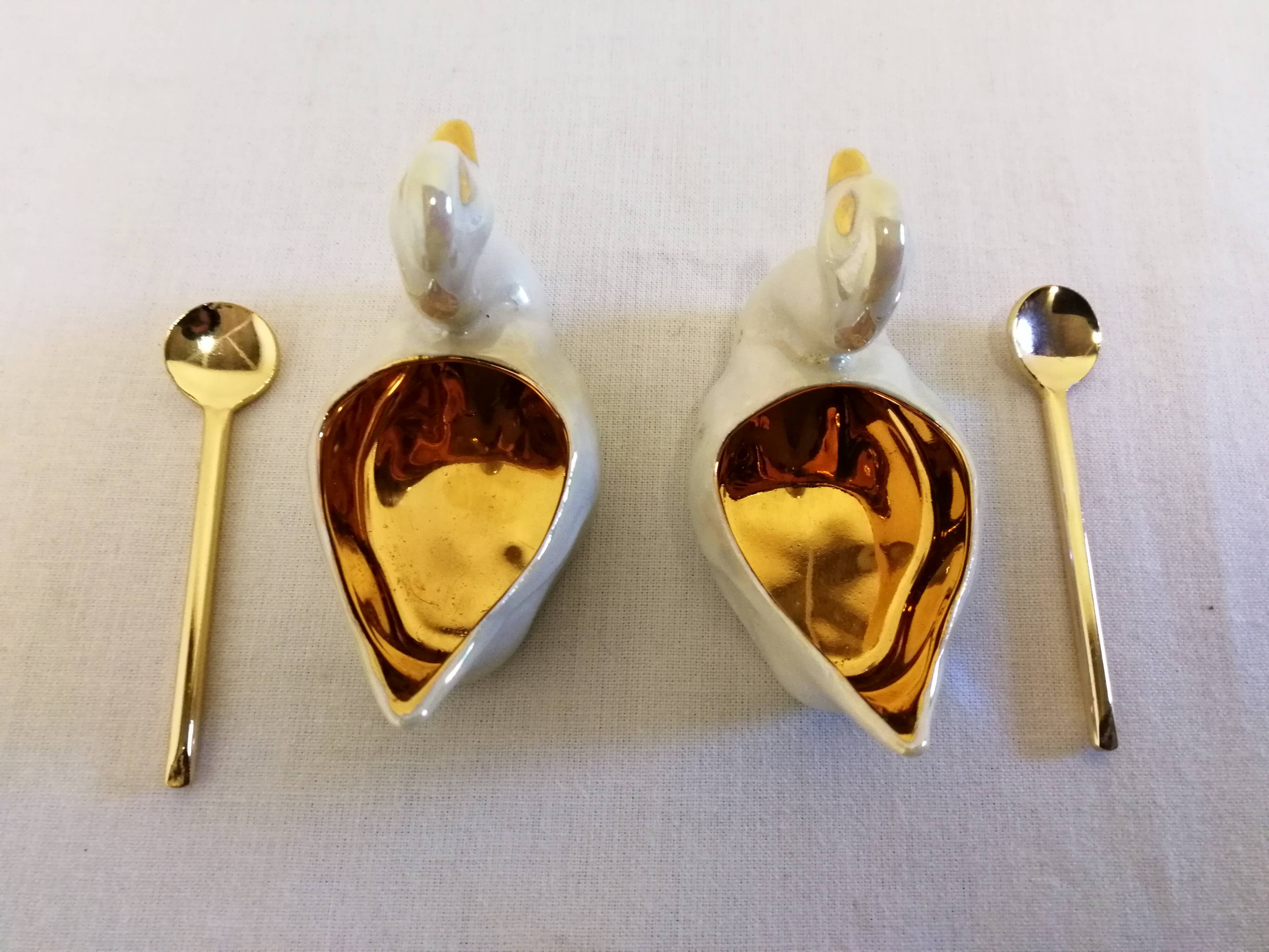 Salt pots in Limoges Porcelain R. Montigny