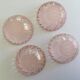 Lot of 4 pink glass cups