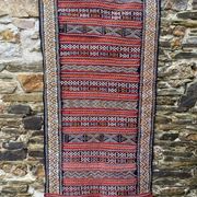 Handwoven Berber Kilim rug, wall hanging.