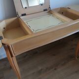 Original 1950s dressing table in light veneer wood