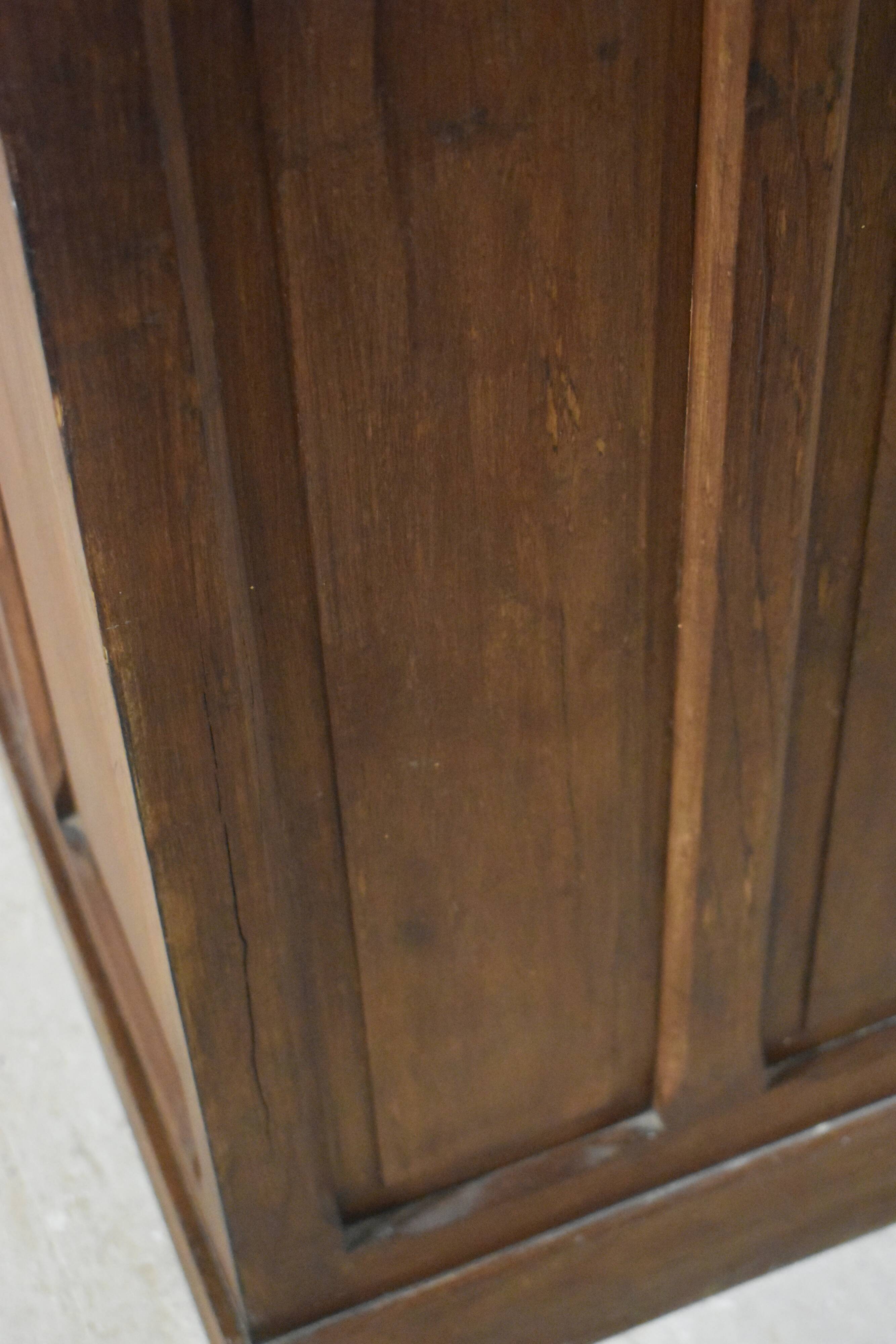 Old solid oak counter shop checkout