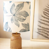 Lamp small stoneware pot - leaf pattern