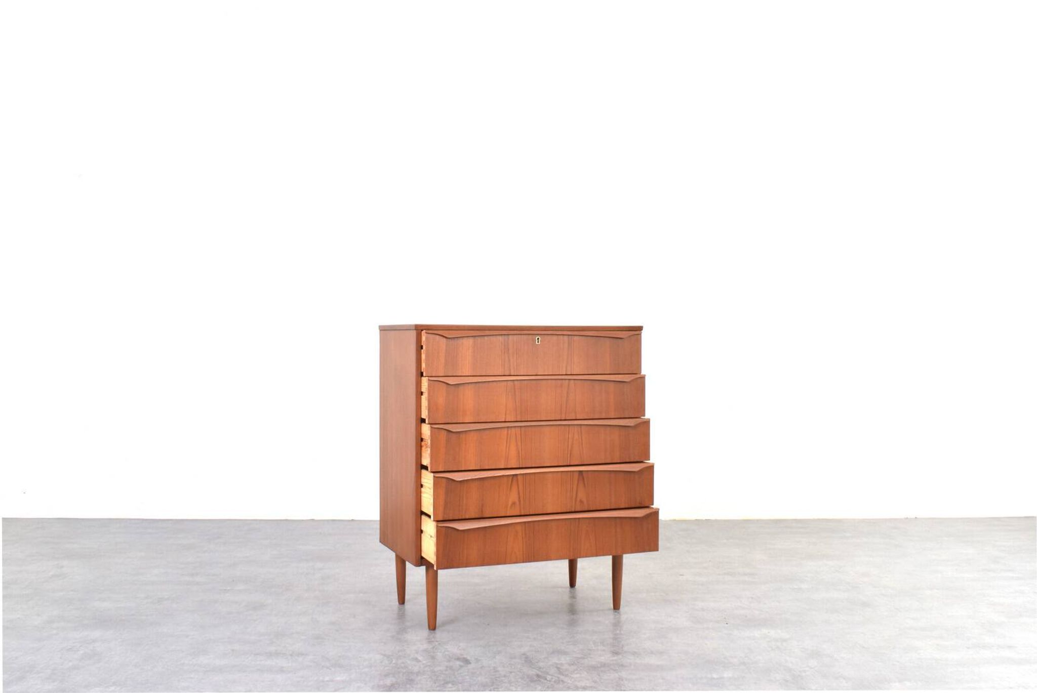 Mid-Century Danish Teak Chest of Drawers, 1960s.