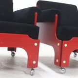 Rare ensemble de 2 fauteuils lounge 't Spectrum 'SZ85' par Jan Pieter Berghoef 1960