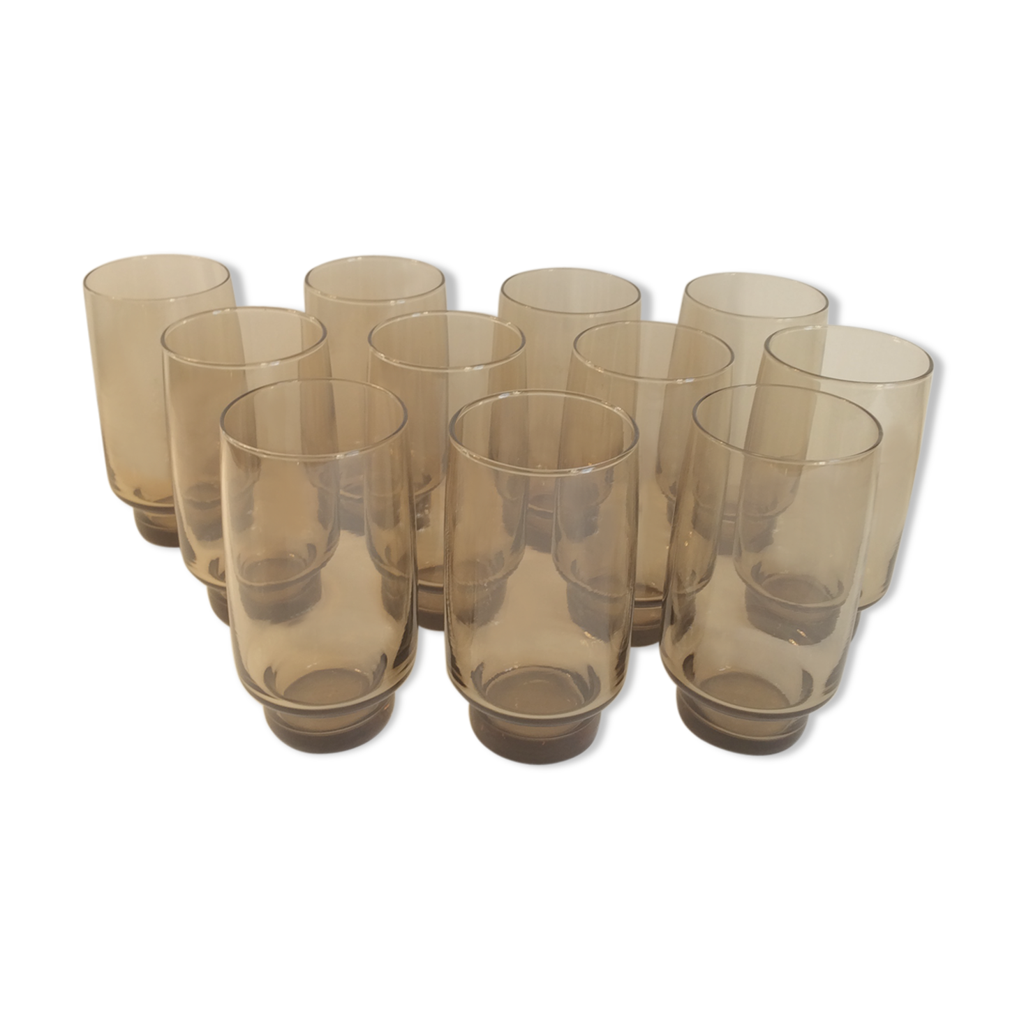 11 vintage smoked glasses