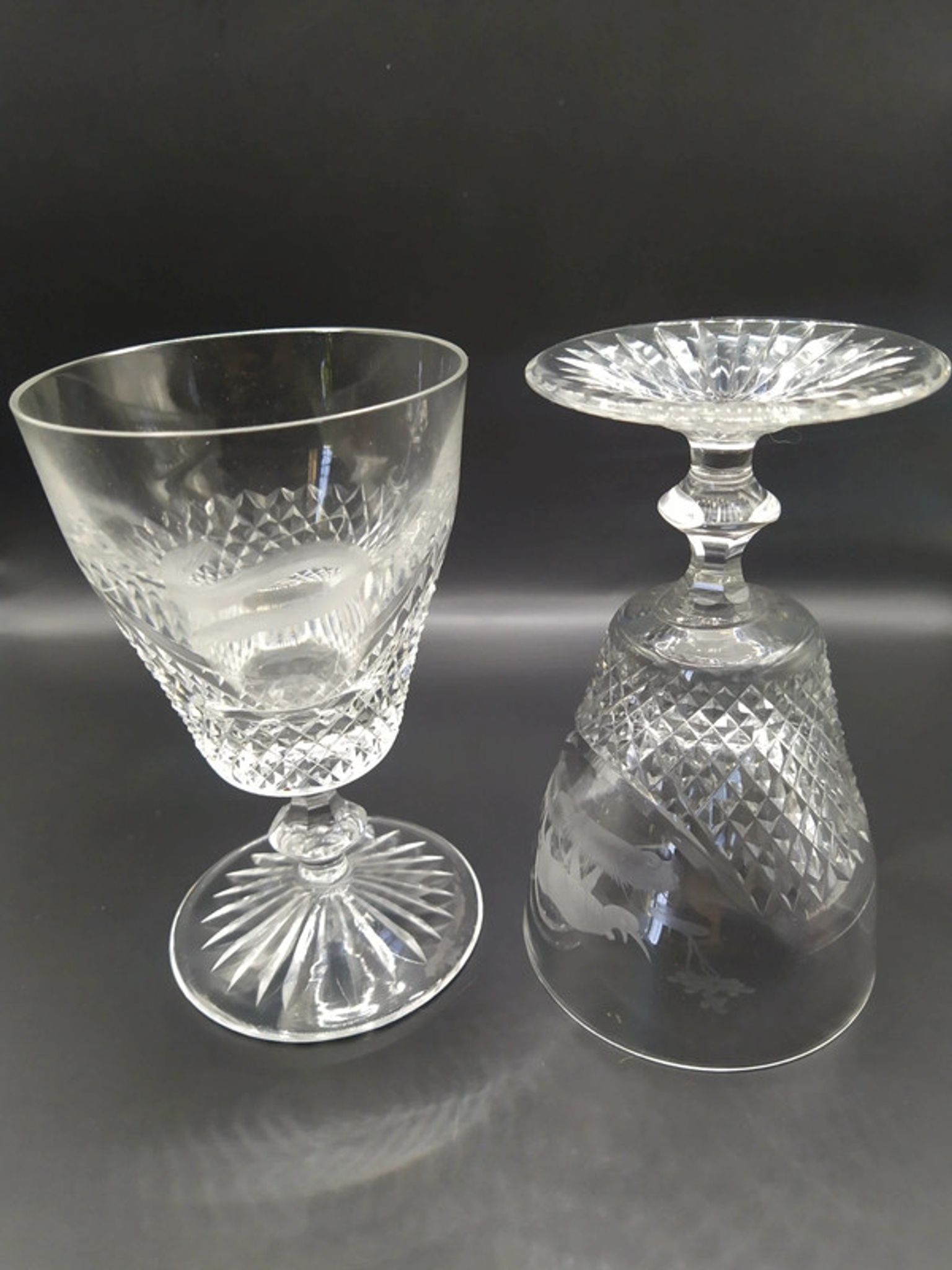 Diamond tip glasses and animal motifs