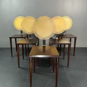 Set of 6 sculptural Italian dining chairs by Marco Mencacci, Milan, 1990s