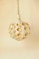 Flower ball chandelier - vintage floral pendant light in gold metal