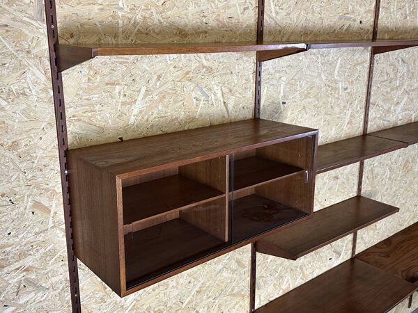 60s 70s teak wall shelf Wall Unit Kai Kristiansen for FM Møbler Denmark
