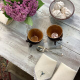 4 cups made in France Sarreguemines Domino model
