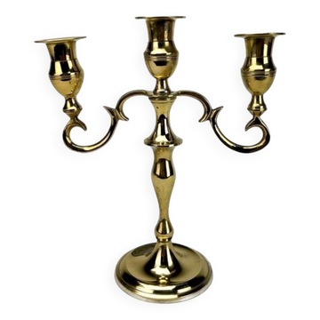 Vintage 3-light gold metal chandelier