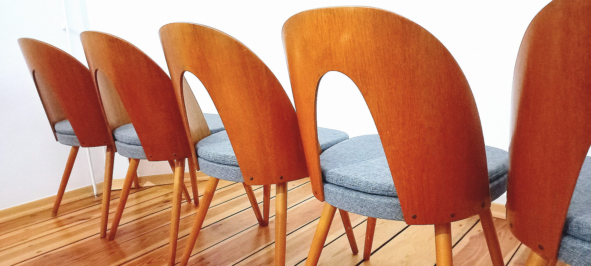 Set of five chairs, design. A. Suman, Tatra Nabytok, Czechoslovakia, 60s
