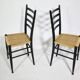Mid-Century Italian Dining Chairs with Woven Seats, Set of 6, 1960s–70s