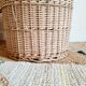 Old rattan laundry basket